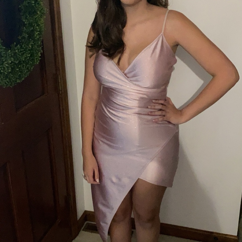 Sparkly pink homecoming dress